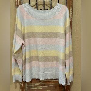 Chaps long sleeve striped sweater